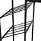 Flash Furniture Jura Metal Bar and Wine Table w/2 Slanted Shelves for Bottle Storage and Hanging Glass, Black Frame NAN-F-HY-B23102-BLKWLN-GG - alternate 6